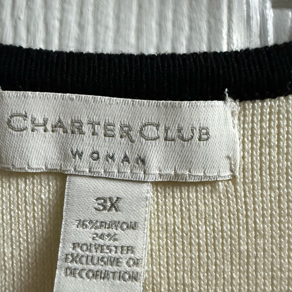 Macy’s Charter Club Open Front Cardigan With Lace Trim Size 3X - Picture 5 of 13